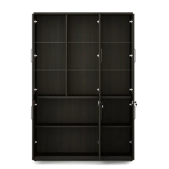 Prestige Book Case 1200(w)x450(d)x1800(h) - Fumed Oak