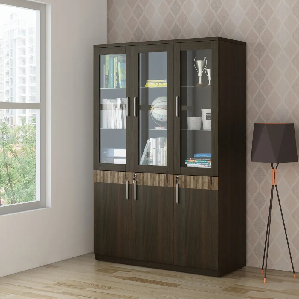 Prestige Book Case 1200(w)x450(d)x1800(h) - Fumed Oak