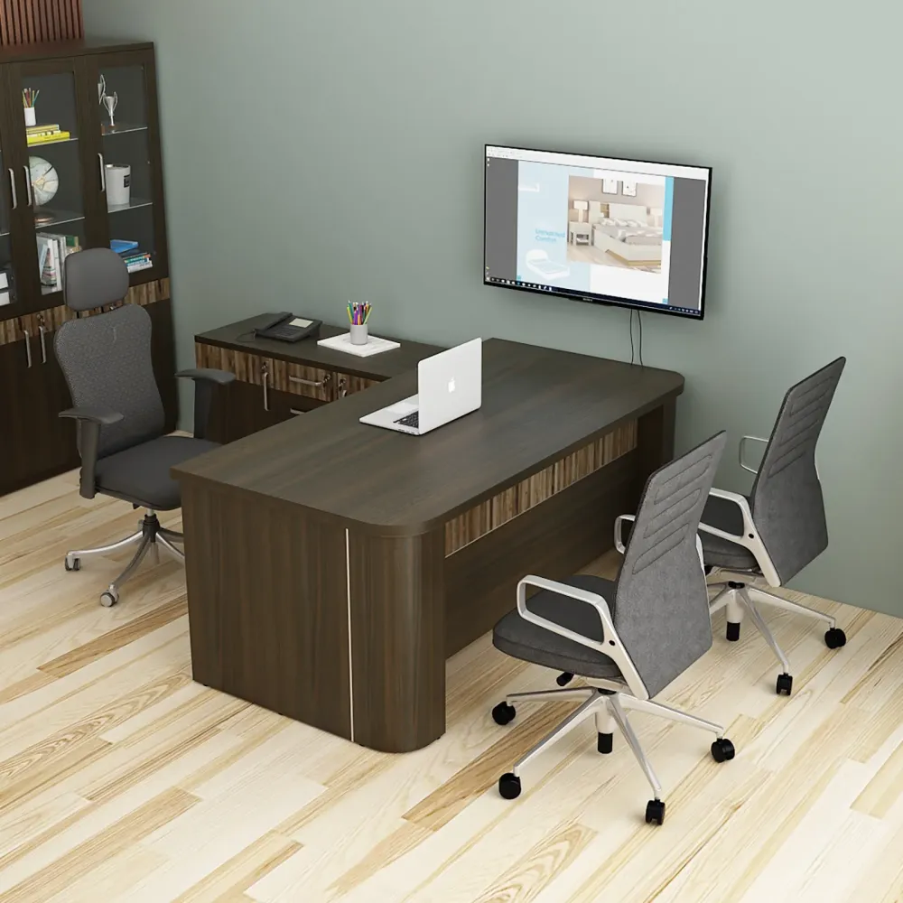 Prestige Desking Office Table 1800(w) X 900(d) X 750(h) - Fumed Oak