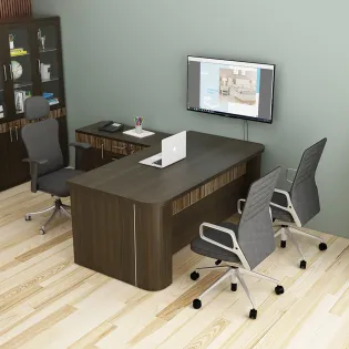 Prestige Desking Office Table 1800(w) X 900(d) X 750(h) - Fumed Oak