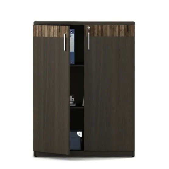 Prestige Mid Height Storage 900(w) X 450(d) X 1200(h) - Fumed Oak