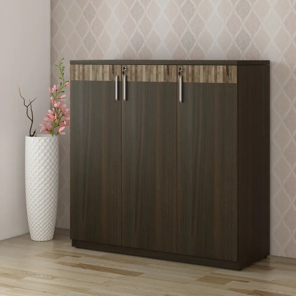 Prestige Mid Height Storage 1200(w) X 450(d) X 1200(h) - Fumed Oak