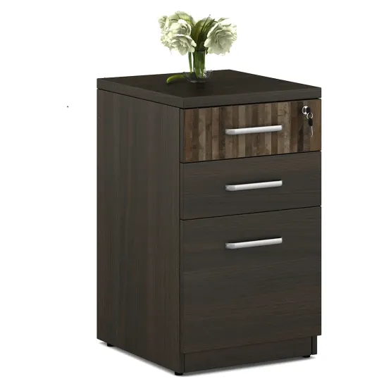 Prestige Pedestal With 3 Drawers 400(w) X 450(d) X 675(h) - Fumed Oak