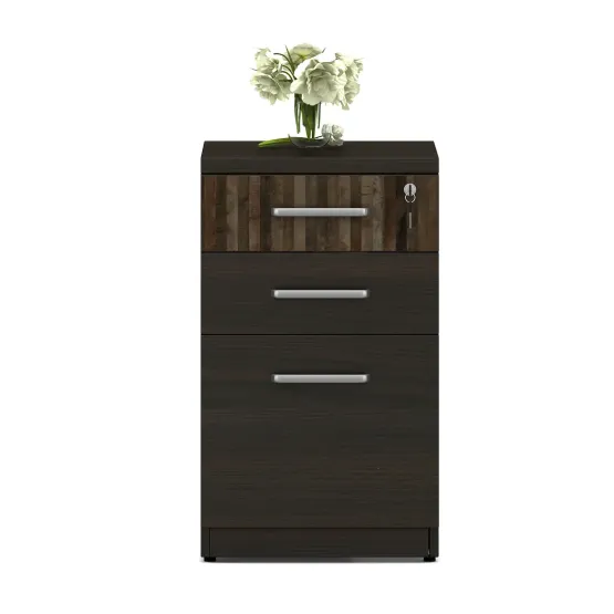 Prestige Pedestal With 3 Drawers 400(w) X 450(d) X 675(h) - Fumed Oak