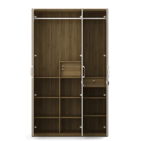 Pearl 3 Door Wardrobe - Ceramic High Gloss