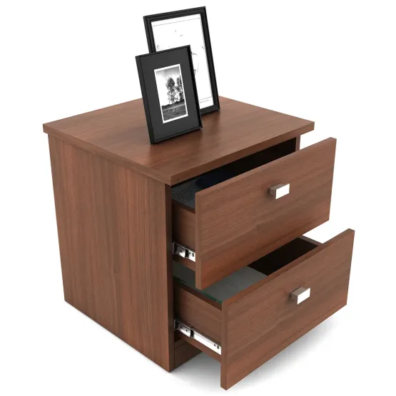 Kosmo Premium Bed Side Unit - Walnut Rigato Woodpore