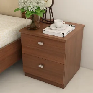 Kosmo Premium Bed Side Unit - Walnut Rigato Woodpore