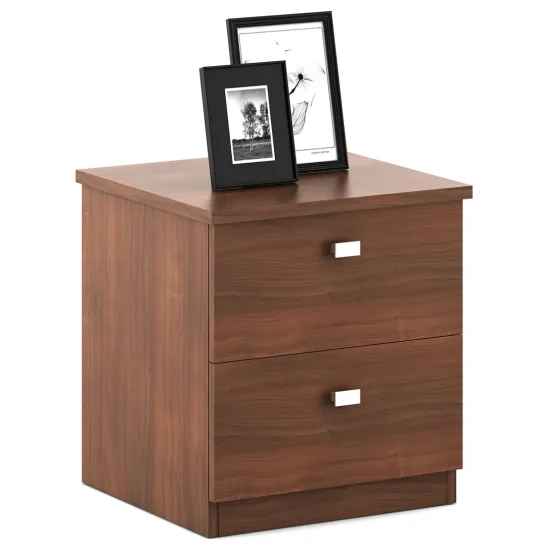 Kosmo Premium Bed Side Unit - Walnut Rigato Woodpore