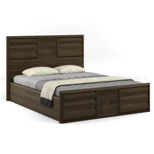 Kosmo Proton Queen Bed V2 Full Lifton  With Top Panel - Lyon Walnut