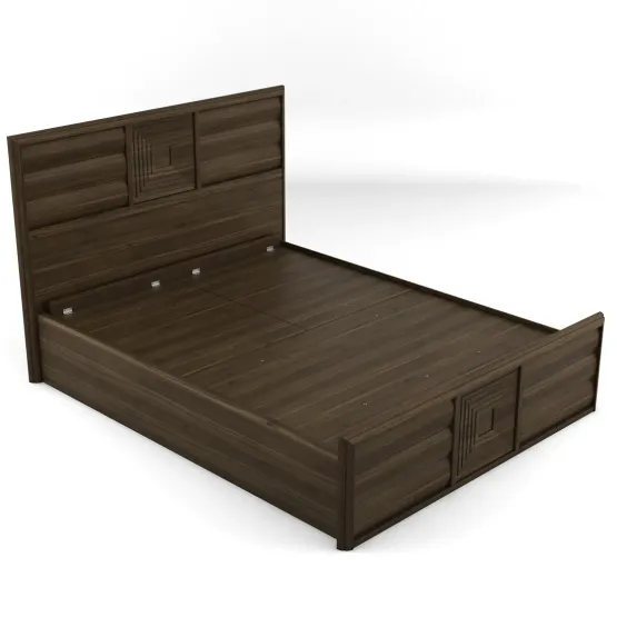 Kosmo Proton Queen Bed V2 Full Lifton  With Top Panel - Lyon Walnut