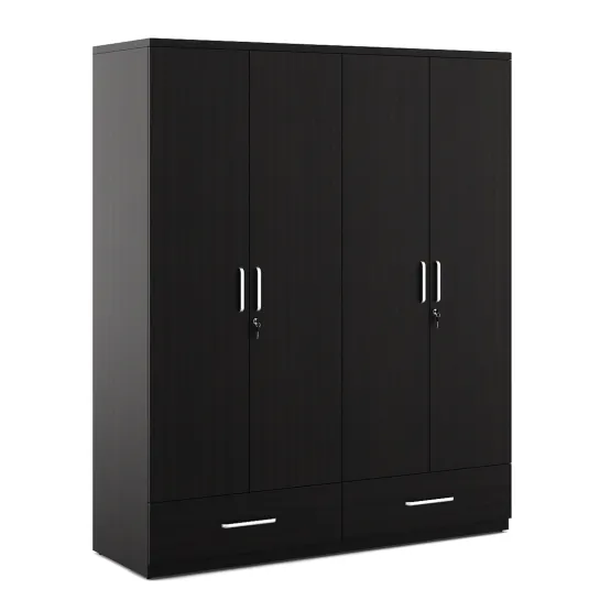 Ralph 4 Door Wardrobe Without Mirror - Natural Wenge