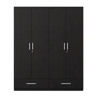 Ralph 4 Door Wardrobe Without Mirror - Natural Wenge