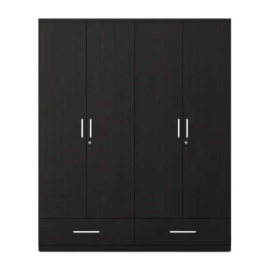 Ralph 4 Door Wardrobe Without Mirror - Natural Wenge