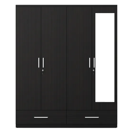 Ralph 4 Door Dresser Wardrobe - Natural Wenge