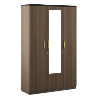 Kosmo Roma 3 Door Wardrobe With Mirror  New- Mol-acacia Dark - Woodpore