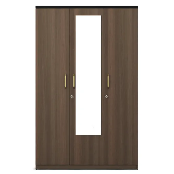 Kosmo Roma 3 Door Wardrobe With Mirror  New- Mol-acacia Dark - Woodpore