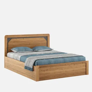 Kosmo Roma Queen Bed With 3/4 Lifton - Classic Oak