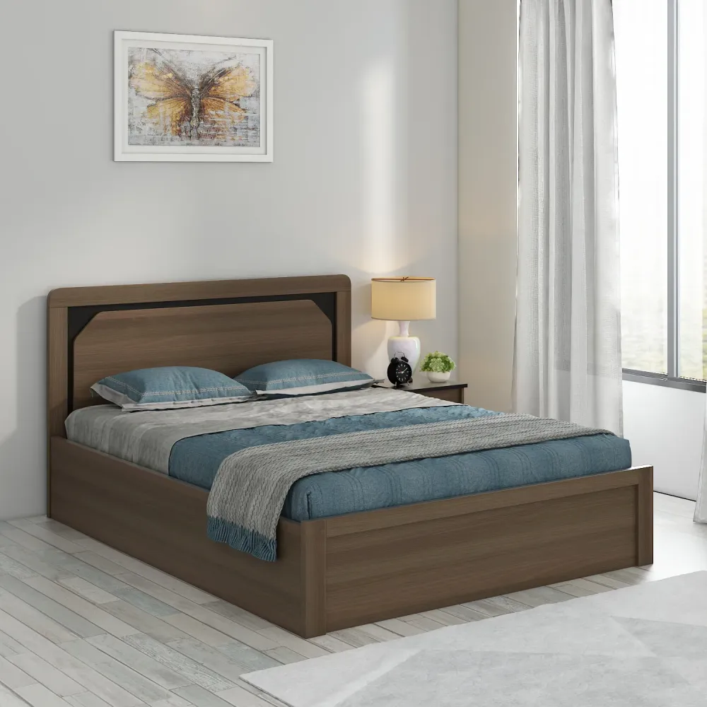 Kosmo Roma King Bed With 3/4 Lifton New-  Mol-acacia Dark - Woodpore