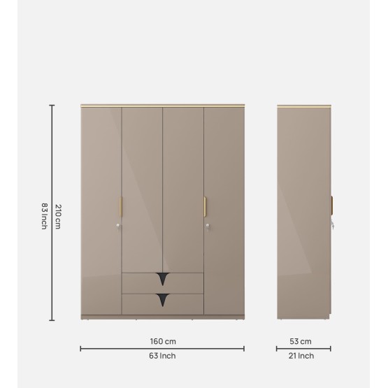 Royce 4 Door Wardrobe-hg Ceramic