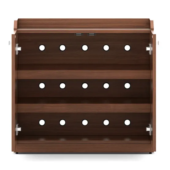 Kosmo Shoe Rack Minima Delux - Walnut Rigato Woodpore