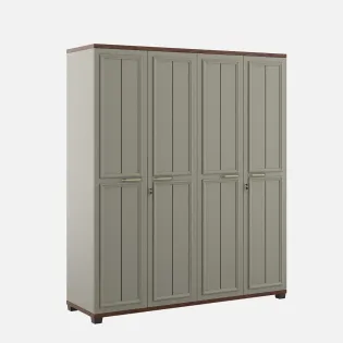 Sahara 4 Door Wardrobe - Stone Grey Modern Ash