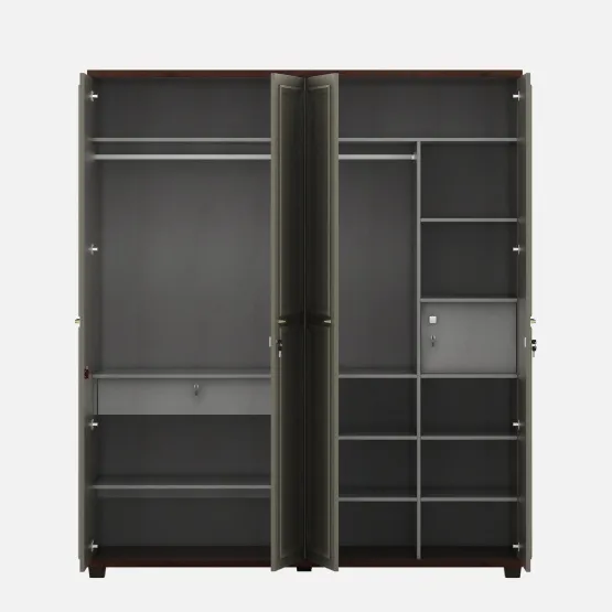 Sahara 4 Door Wardrobe - Stone Grey Modern Ash