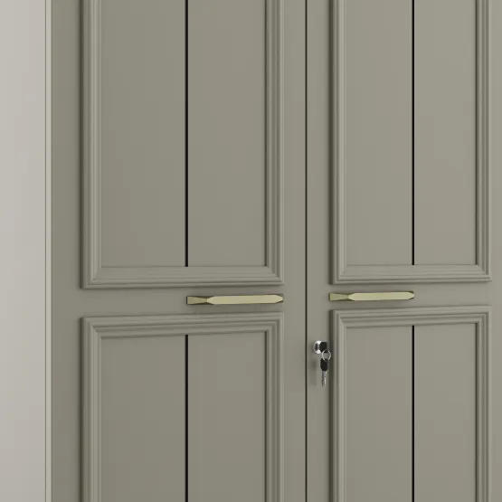 Sahara 4 Door Wardrobe - Stone Grey Modern Ash