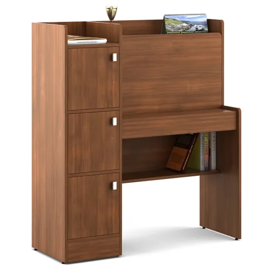 Kosmo Study Table Winner - Walnut Rigato Woodpore