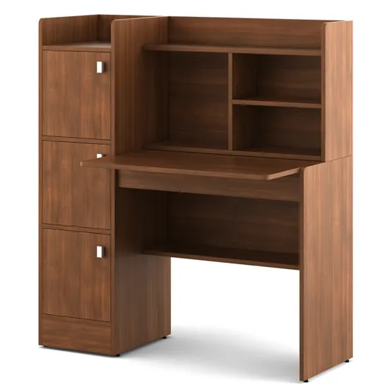 Kosmo Study Table Winner - Walnut Rigato Woodpore