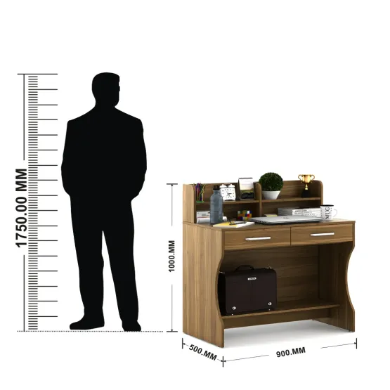 Kosmo St 02mw Study Table-natural Teak