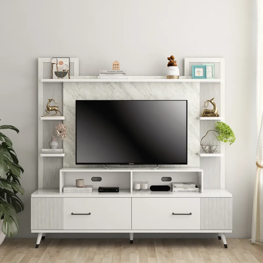 Kosmo Tv Unit Alpine - High Gloss White