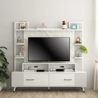 Tv Unit Alpine - High Gloss White