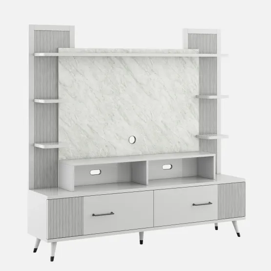 Kosmo Tv Unit Alpine - High Gloss White