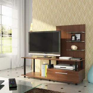 Kosmo Tv Unit Excel - Walnut Rigato Woodpore