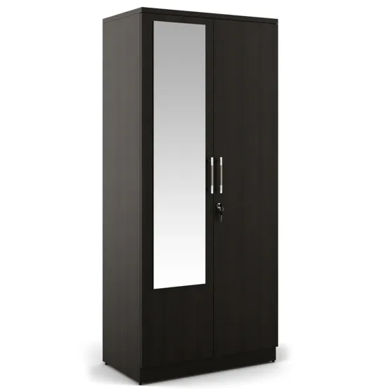 Kosmo Texas 2 Door Wardrobe With Mirror - Natural Wenge