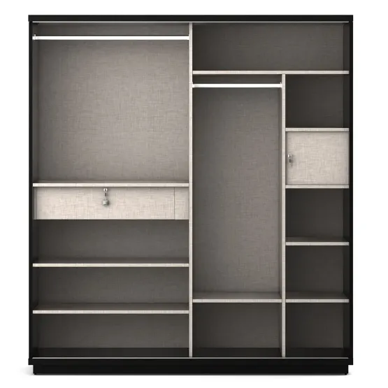 Kosmo Universal 2 Door Sliding Wardrobe - Natural Wenge Woodpore