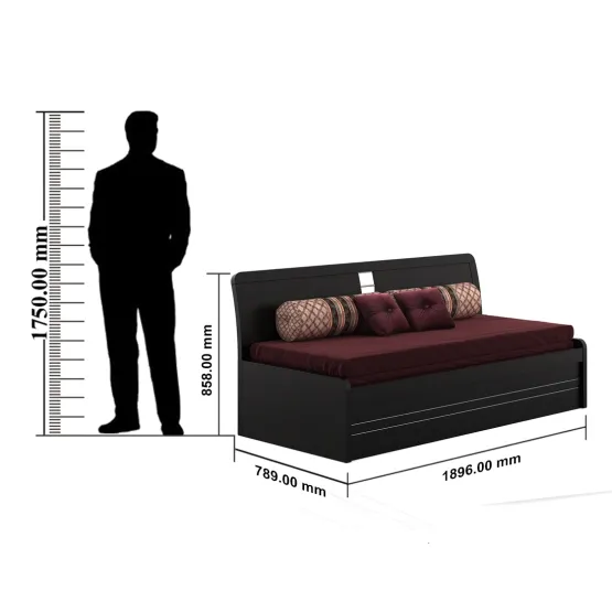 Urbano Slider Bed/sofa Cum Bed In 5ft