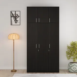 Value V2 3 Door Wardrobe With Loft - Natural Wenge With Loft