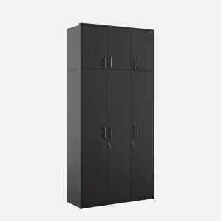 Value V2 3 Door Wardrobe With Loft - Natural Wenge With Loft