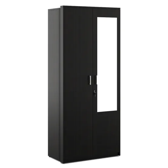 Kosmo Value V2 2 Door Wardrobe With Mirror - Natural Wenge - Woodpore