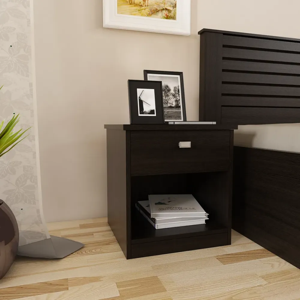 Kosmo Value Bed Side Unit - Natural Wenge Woodpore