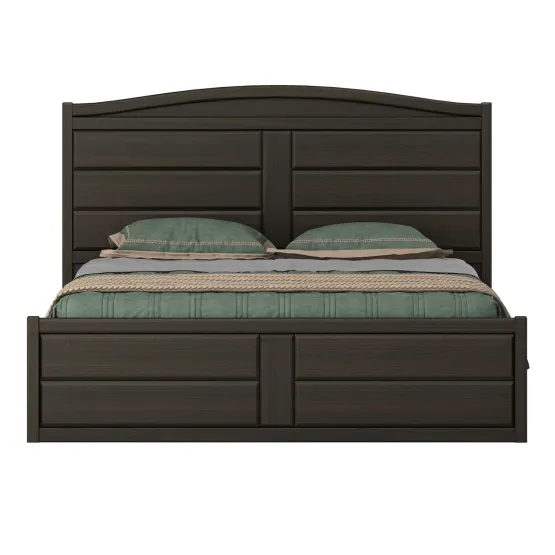 Kosmo Verona King Bed 3/4 Lifton Storage?? - Fumed Oak