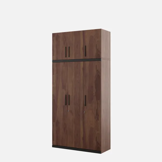 Woodland 3 Door Wardrobe With Loft - Sheesham