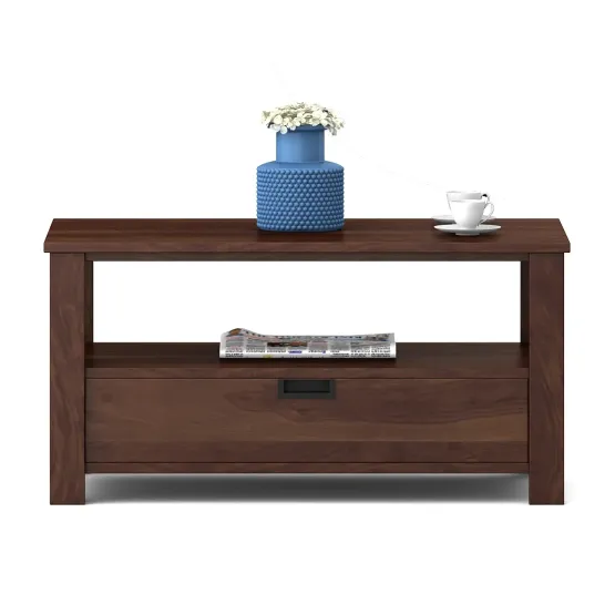 Kosmo Woodland V2 Coffee Table With One Drawer - Sheesham