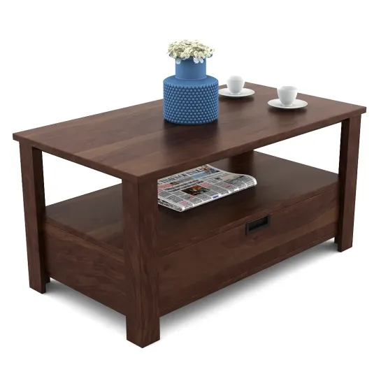 Kosmo Woodland V2 Coffee Table With One Drawer - Sheesham