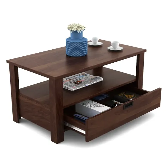 Kosmo Woodland V2 Coffee Table With One Drawer - Sheesham