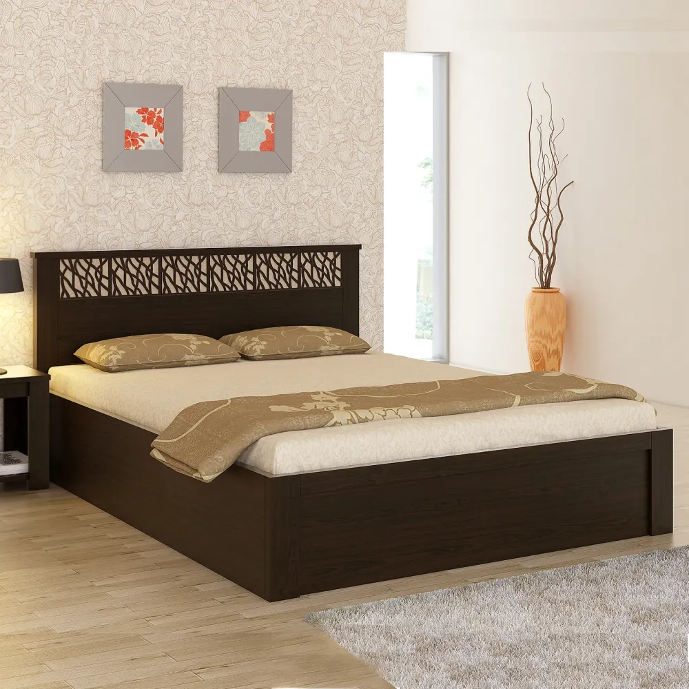 Kosmo Weave Queen Bed With Box Storage - Vermount Woodpore