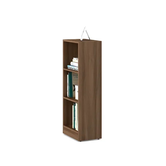 Kosmo William Bookcase 1060 X 400 - Walnut Bronze Woodpore