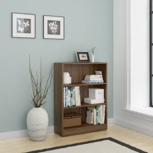 Kosmo William Bookcase 1060 X 800 - Walnut Bronze Woodpore