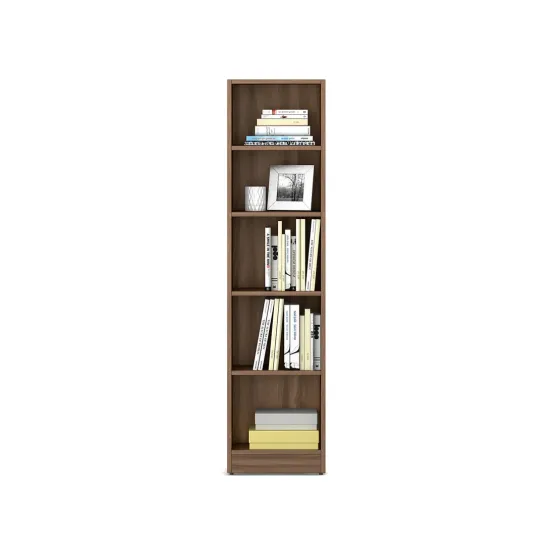 Kosmo William Bookcase 1600 X 400 - Walnut Bronze Woodpore